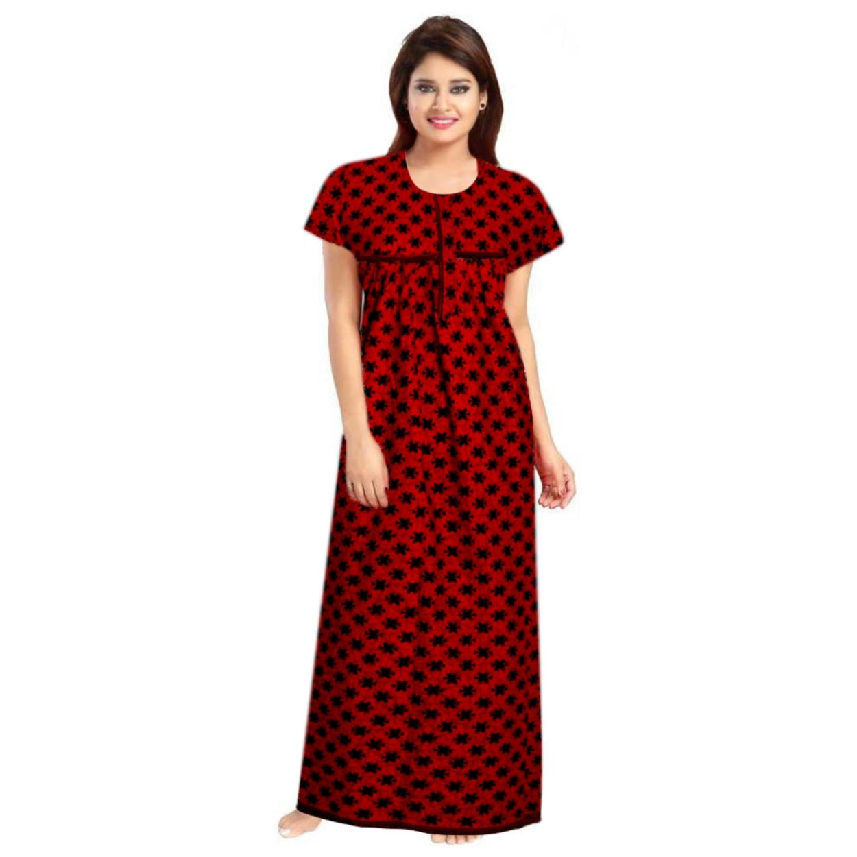 2pcs Set of Cotton Maxi Bikini Cover-up for Indian Women in Red and Pink