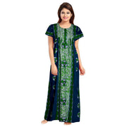 100% Pure Cotton Night Dress 2-Piece Maxi Set Casual Wear Nightgown Combo