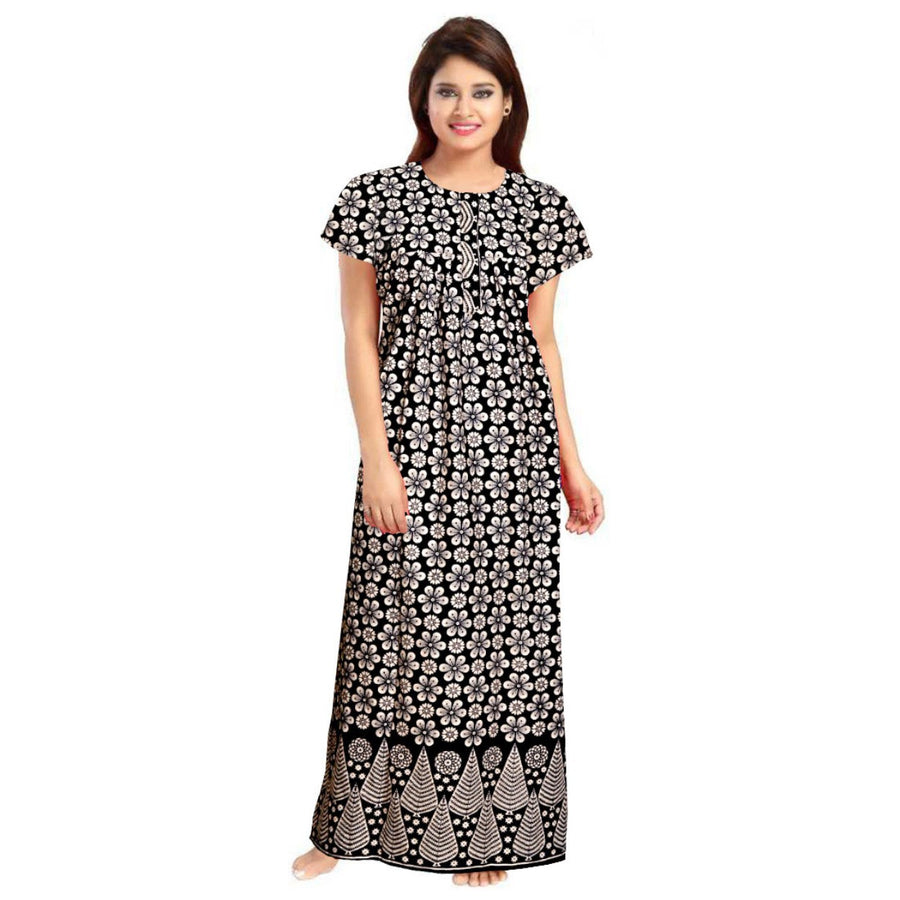 Cotton Maxi Women's Wear 2-Piece Night Dress Combo Set