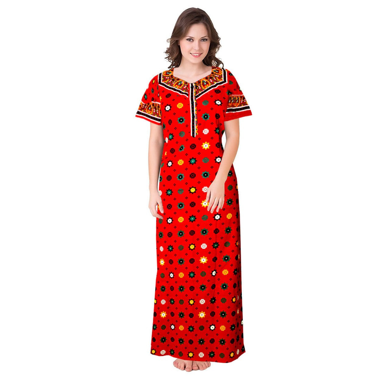 100% Cotton Women's Night Dress 2pc Maxies Combo Set