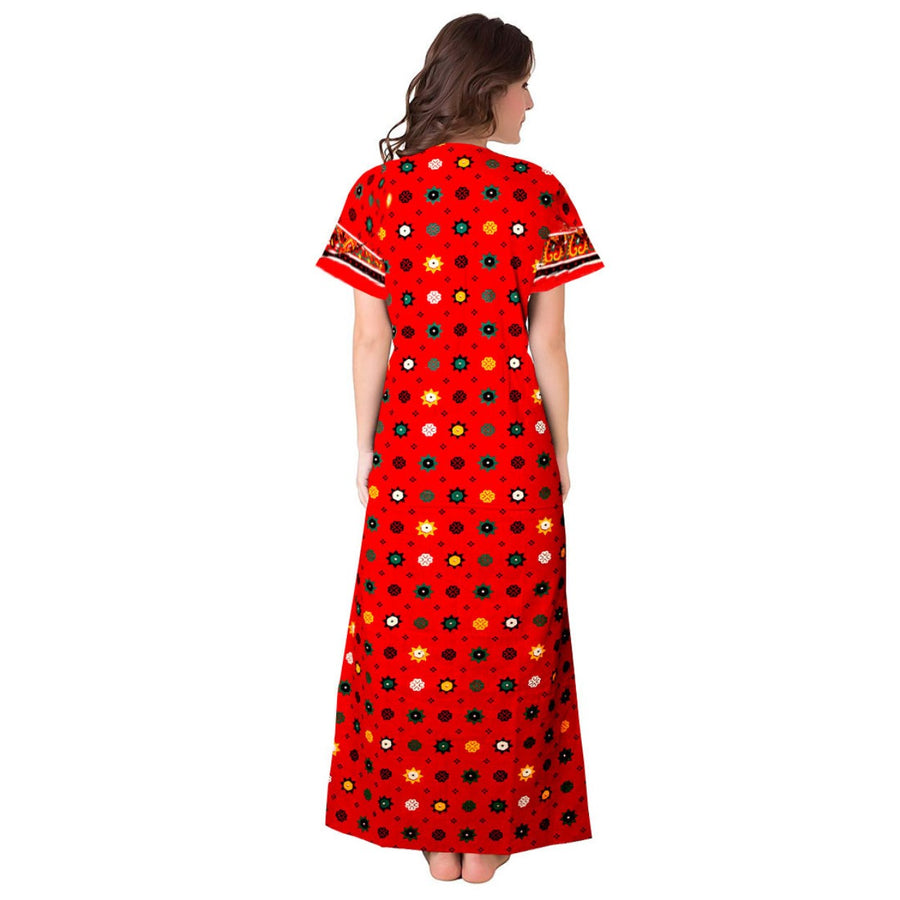 100% Cotton Women's Night Dress 2pc Maxies Combo Set