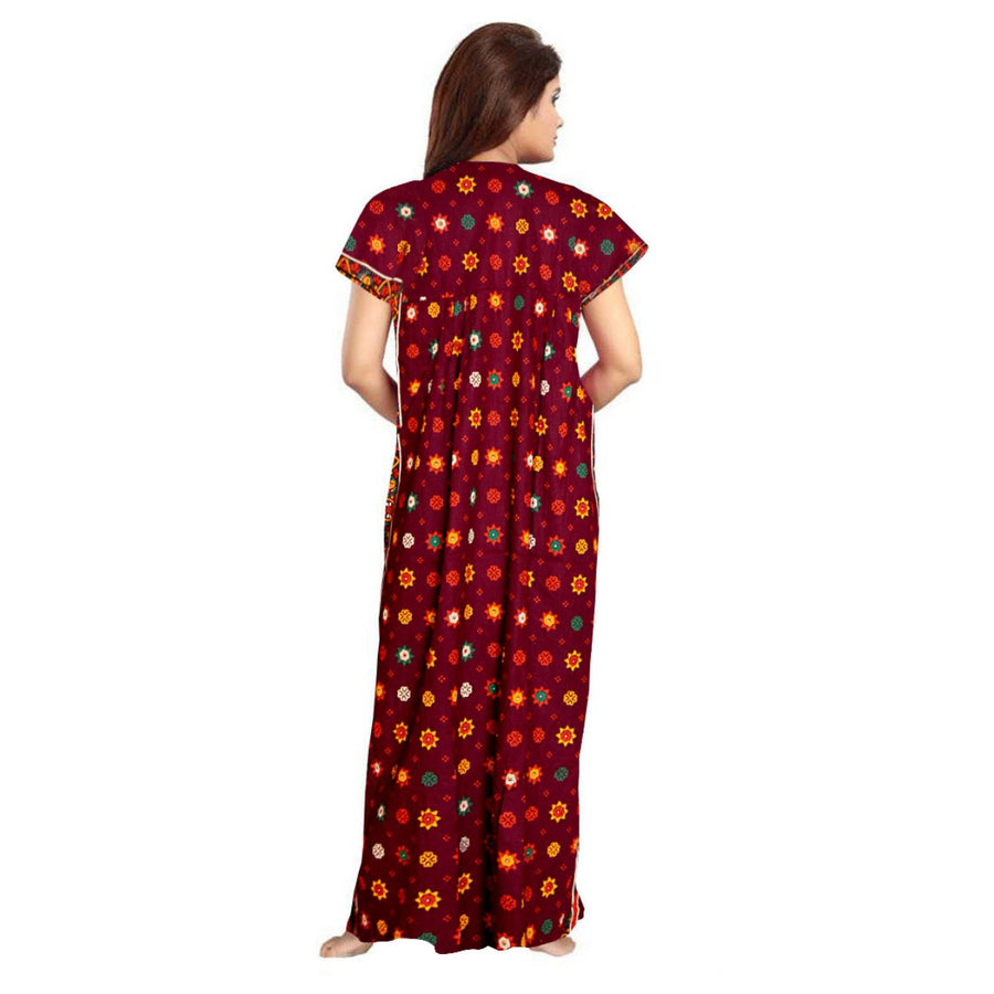 2-Piece Combo Set of 100% Cotton Maxi Nightgown