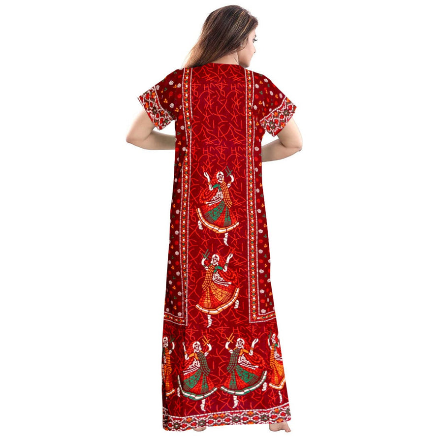 Women's Cotton Night Dress 2-Piece Maxi Combo Set
