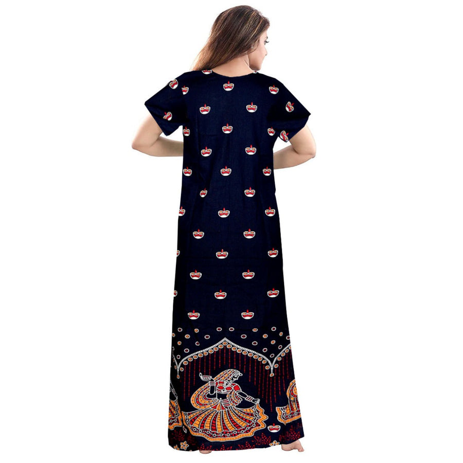 Women's Cotton Night Dress 2-Piece Maxi Combo Set