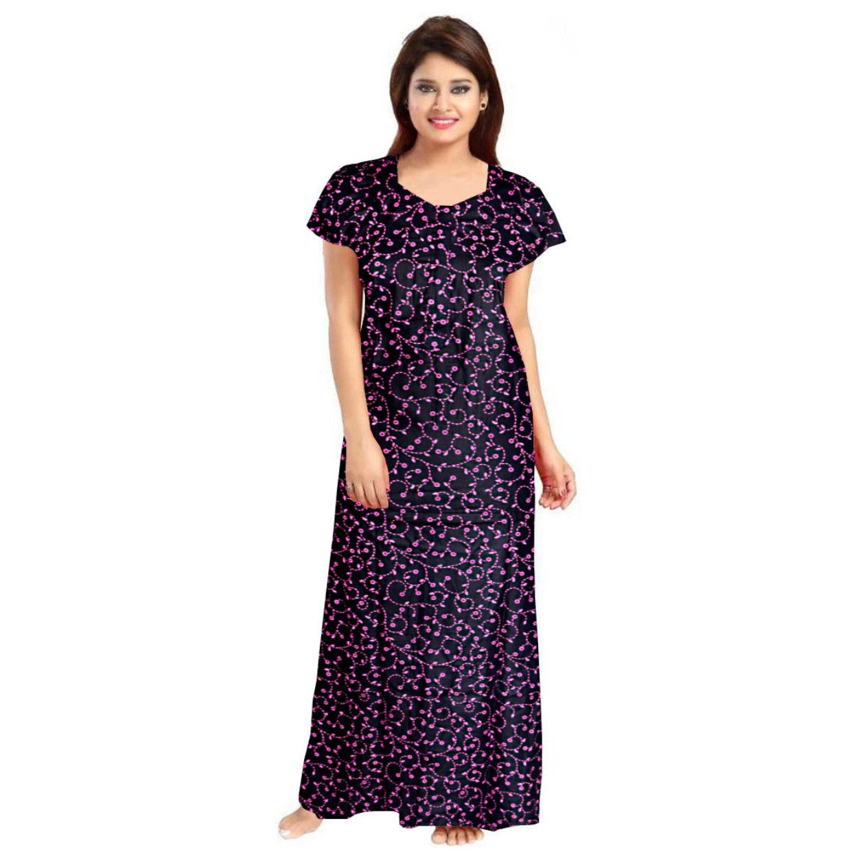 2-Piece Women's Maxi Night Dress Combo Set of Nightwear