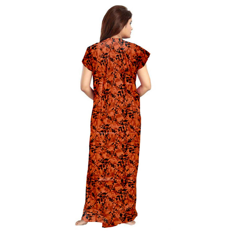 Casual Cotton Maxi Night Dress 2-Piece Set for Women