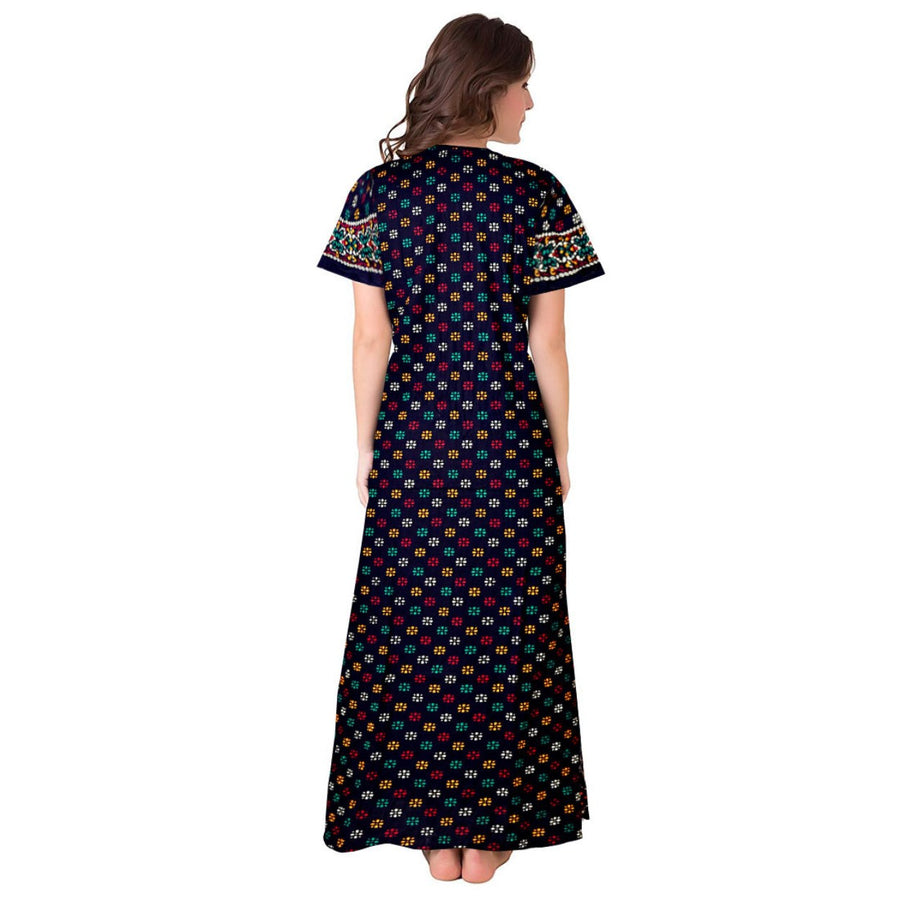 100% Cotton Women's Night Dress 2pcs Maxies Combo Set