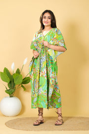 Mint Green Attractive Color Kaftan For Women Pure & Cozy Cotton Kaftan Design by Diwam Vastra