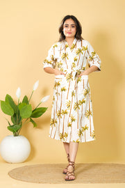 100% White Cotton Bathrobe Swim Wear Costume For Womens Soft & Cozy Kimono Bathrobe