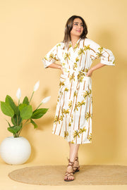 100% White Cotton Bathrobe Swim Wear Costume For Womens Soft & Cozy Kimono Bathrobe