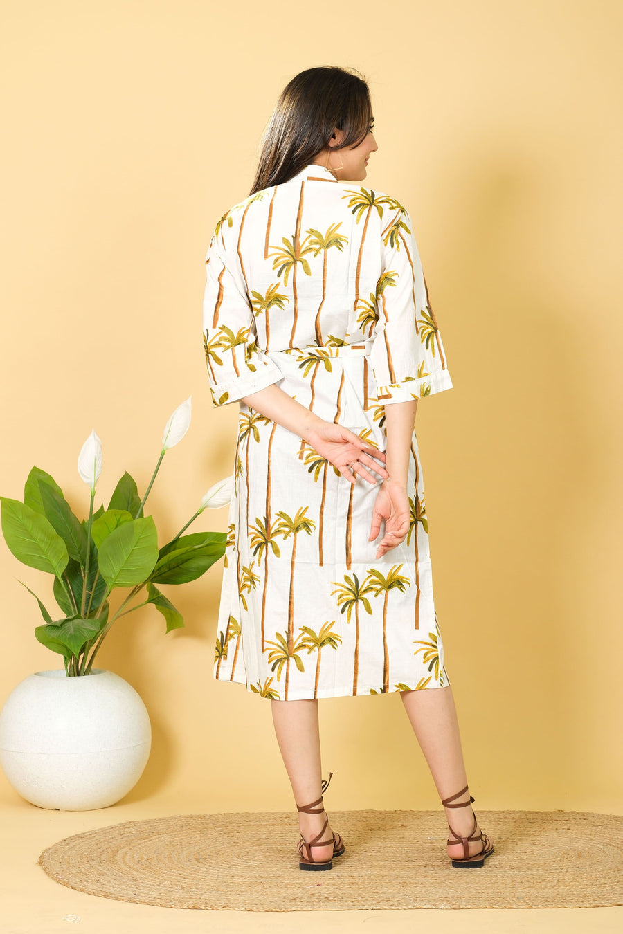 100% White Cotton Bathrobe Swim Wear Costume For Womens Soft & Cozy Kimono Bathrobe