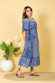 Indian cotton kaftan, free-size cotton caftan dress, perfect as a bikini cover-up