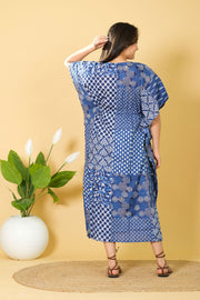 Indian cotton kaftan, free-size cotton caftan dress, perfect as a bikini cover-up