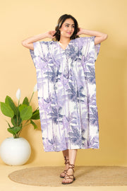 Handmade Indian cotton kaftan, long-size caftan dress, perfect as a bikini cover-up, a swimwear maxi