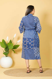 Handmade Patch Work Bathrobe For Women 100% Cotton Kimono Bathrobe