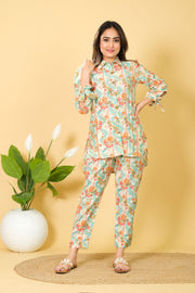 Cotton Multicolor Girls Co-ord Set - Perfect Party Wear Dress