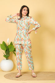 Cotton Multicolor Girls Co-ord Set - Perfect Party Wear Dress