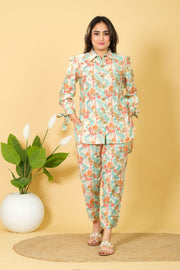 Cotton Multicolor Girls Co-ord Set - Perfect Party Wear Dress