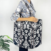 Lightweight Tote Bag for Shopping, Eco-friendly Quilted Cotton Shoulder Bags