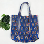 Blue Beach Bag Quilted Shoulder Bags, Cotton Tote Bags, and Hobe Handbags