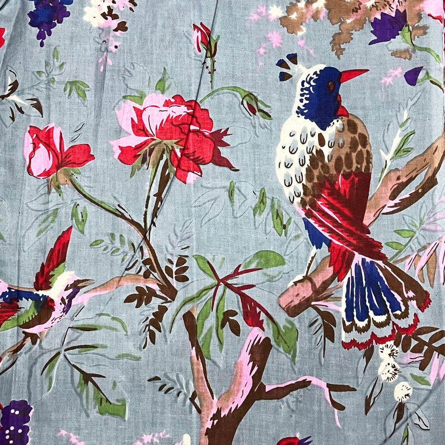 60x60 Cotton Bird Print Fabric, 90 GSM Material from Diwam Vastra, Perfect for Garments