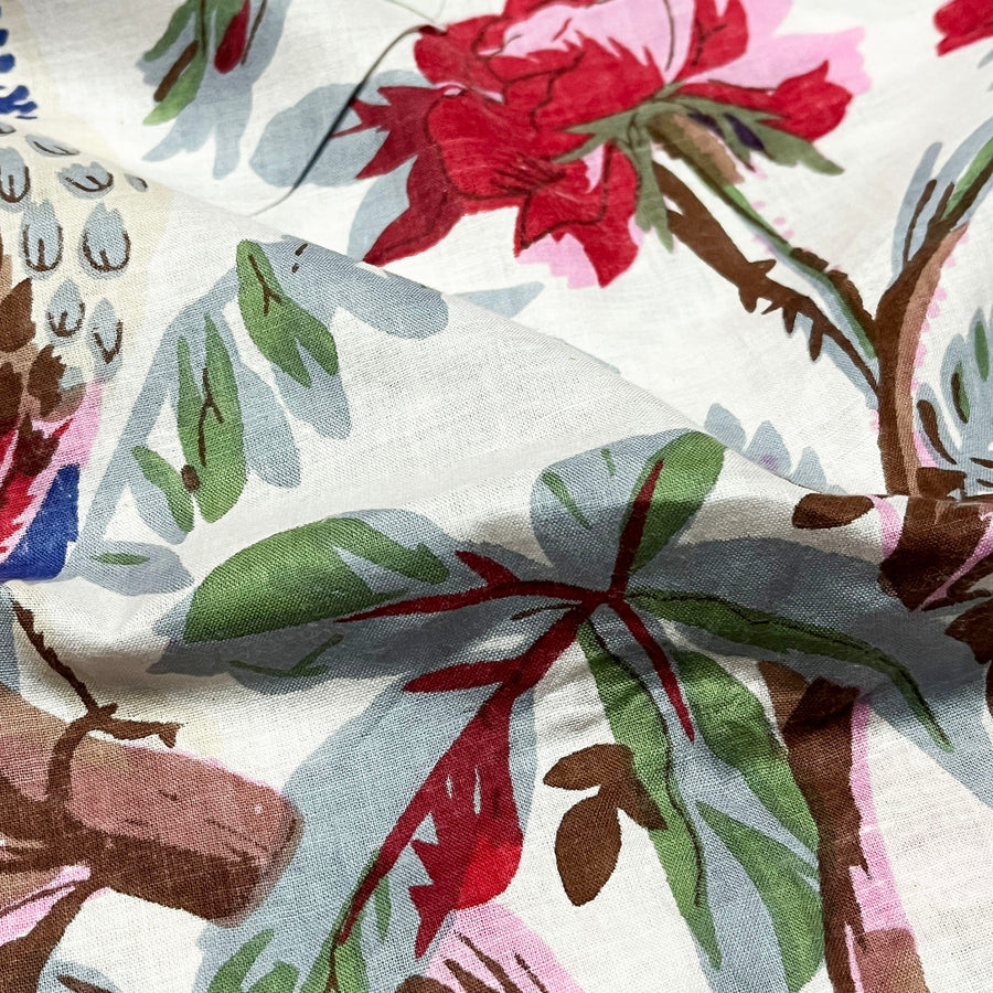 60X60 Cotton Bird Print Fabric 90 GSM Fabric Material Perfect for Dress from Diwam Vastra