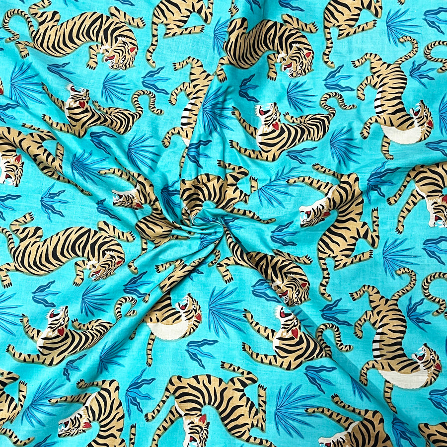 100% Cotton Fabric Material 90 GSM Jungle Print Fabric Perfect for Home Decor