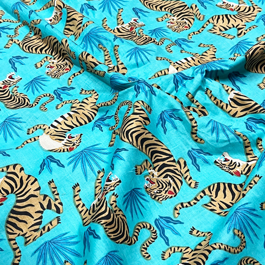 100% Cotton Fabric Material 90 GSM Jungle Print Fabric Perfect for Home Decor