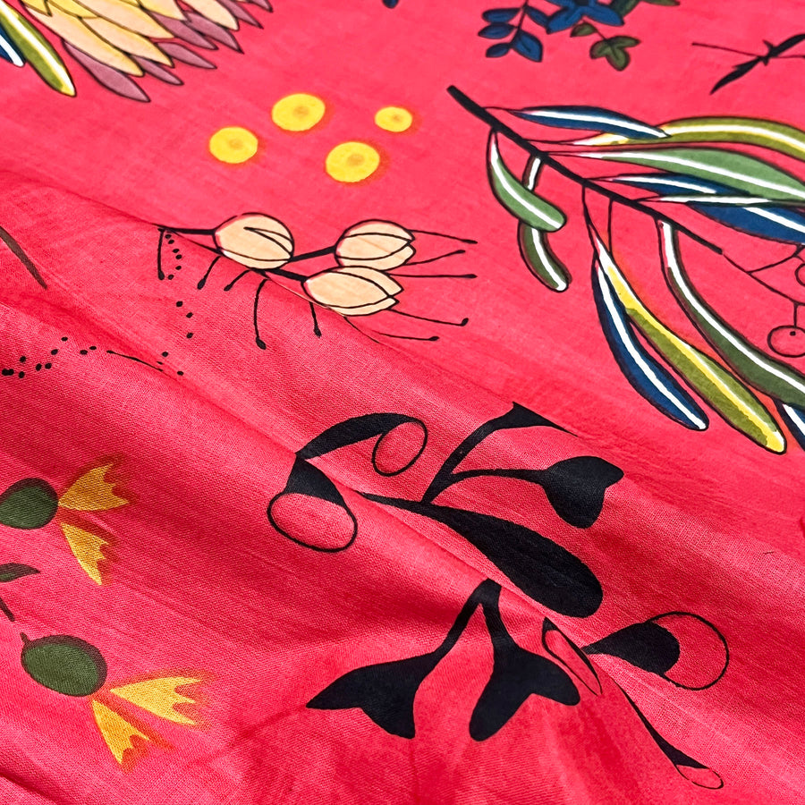 Floral Print 90 GSM Cotton Fabric from Diwam Vastra, Perfect for Dresses