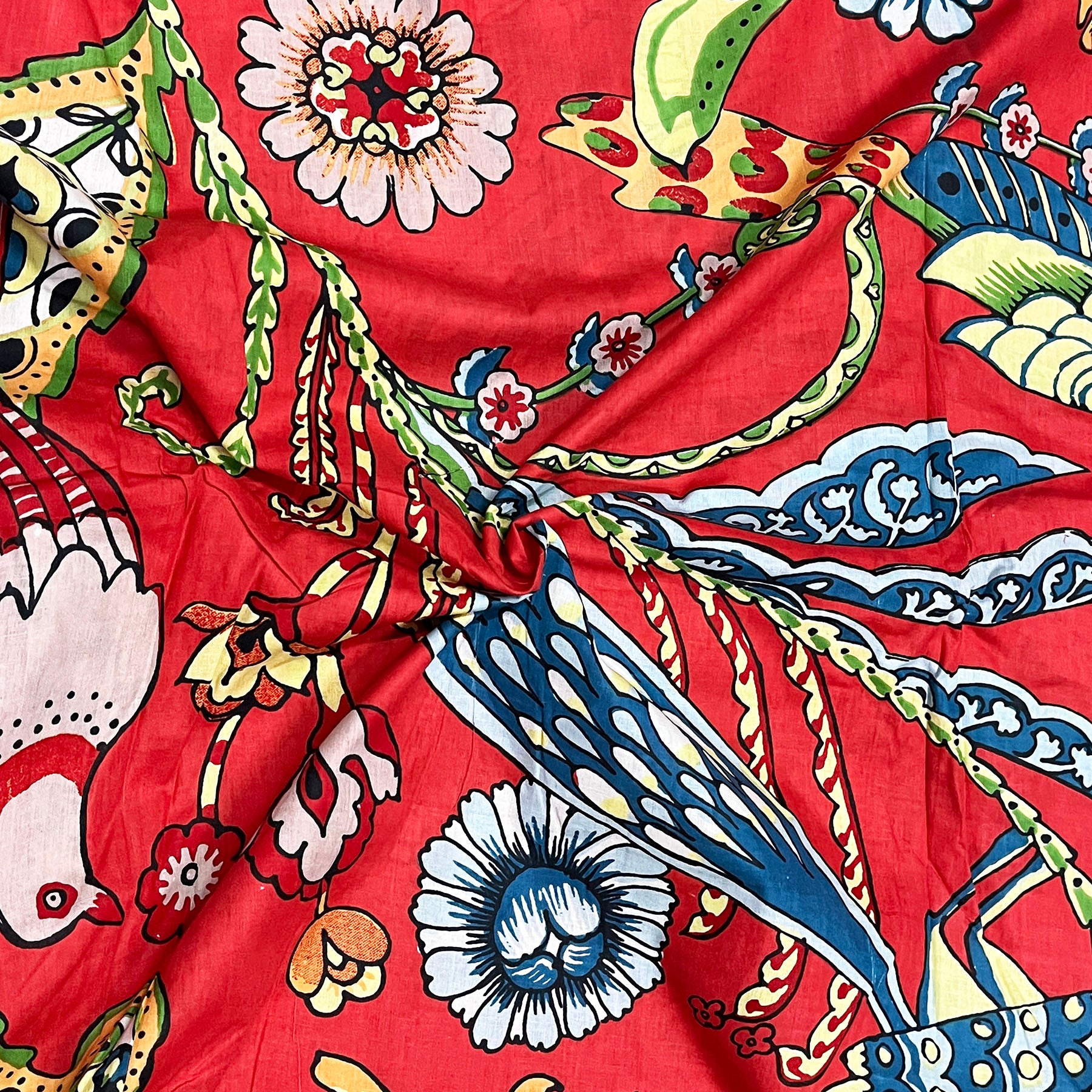 Buy 10 Meter 100% Cotton Fabric for Dresses Online, Perfect for Garments 60X60 Red Fabric