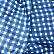 100% Cotton Fabric Blue Color With Check Print Fabric 60X60 Pure Cotton Fabric