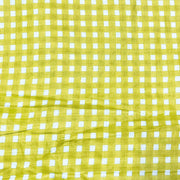 Lime Green Color Fabric 100% Cotton Fabric 10 Metre Cotton Fabric Check Pattern