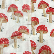 Unique Mushroom Pattern Fabric Soft & Relaxable Cotton Fabric 60X60 Pure Cotton Fabric