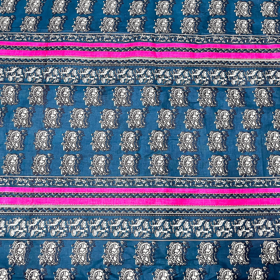 Demandable Indian Ajrakh Print Fabric 100% Cotton Fabric Soft & Relaxable Fabric