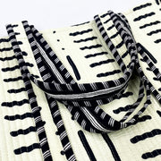 White and Black Azrak Print Tote Bag – Eco-Friendly Cotton Accessory for Every Occasion