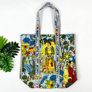 Grey  Frida Kahlo Print Tote Bag: Eco-Friendly & Versatile for Every Occasion